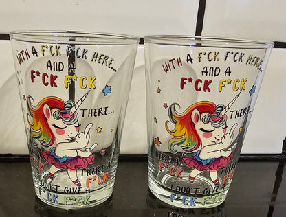 Unicorn swearing glasses