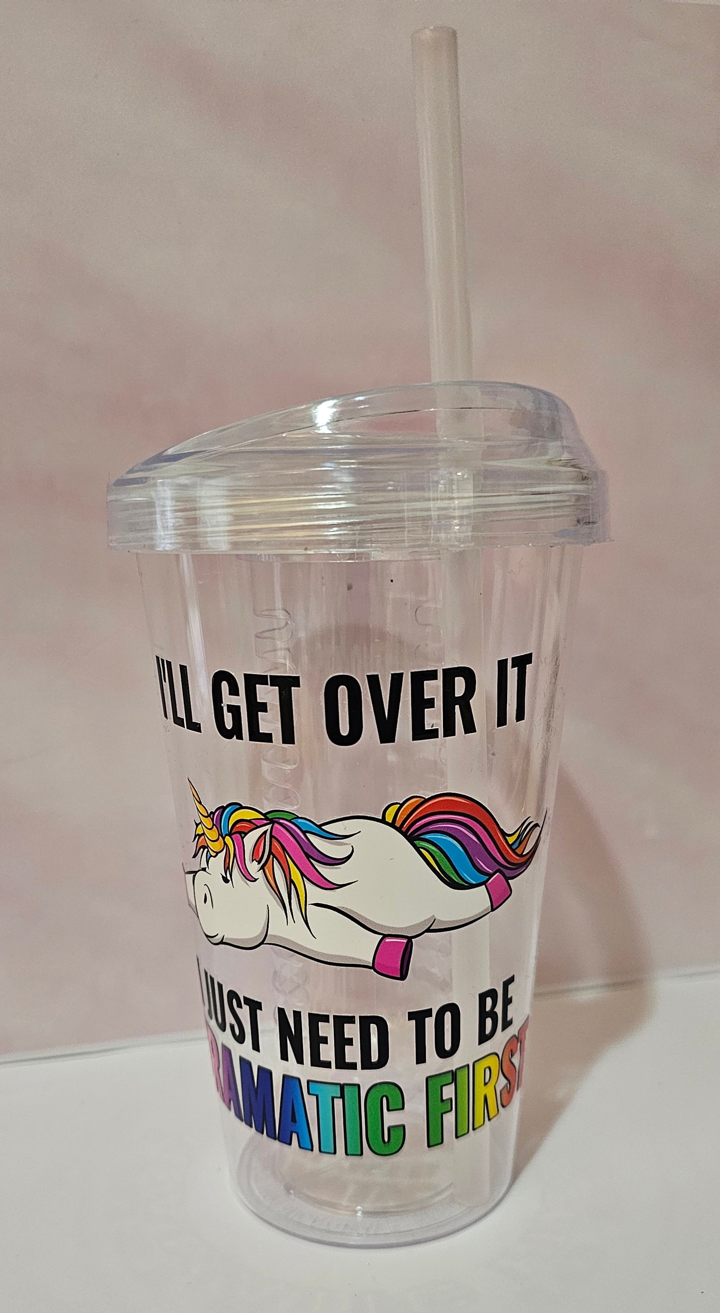 Unicorn theme plastic water infuser bottle