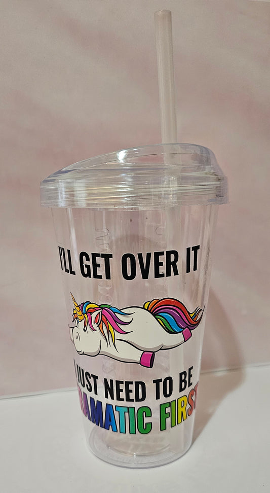 Unicorn theme plastic water infuser bottle