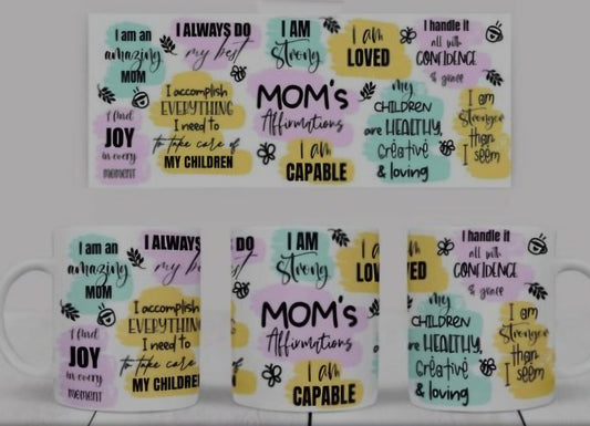 Mum affirmations mugs set of 4